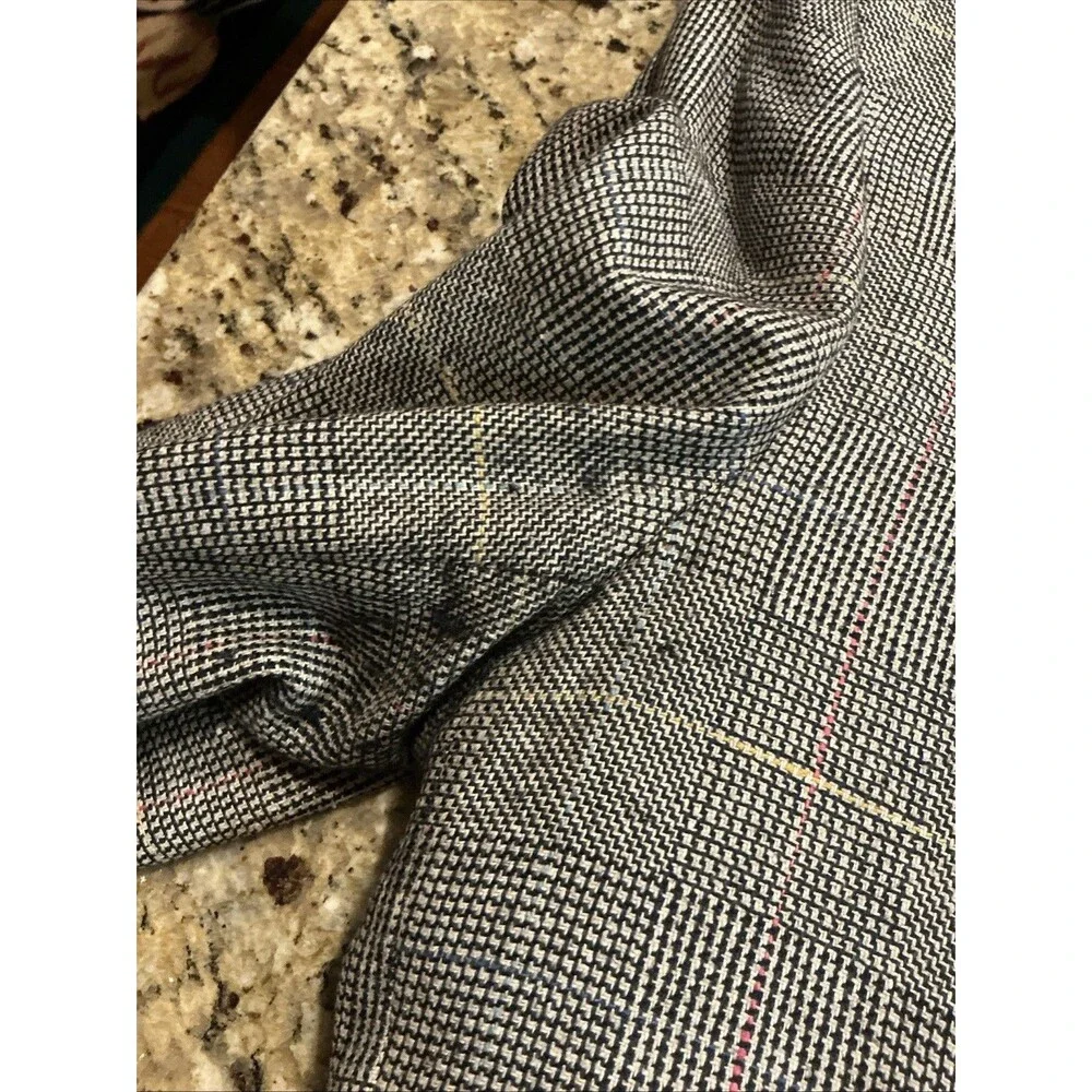 Vintage Oakloom Clothes Glen Plaid Sport Coat Blazer Sz 45 USA Union Made Currin